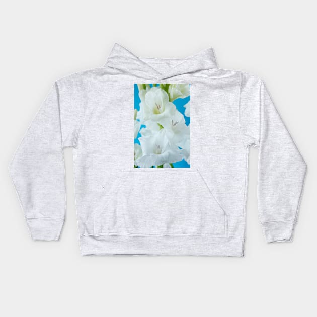 Gladiolus  'White Friendship' Kids Hoodie by chrisburrows